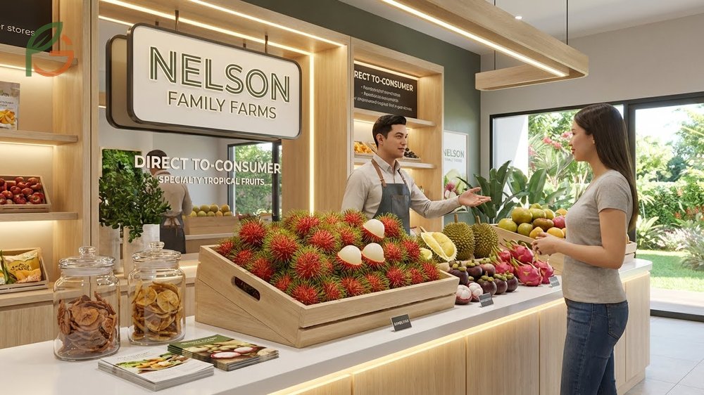 Specialty stores for rambutan offering direct grower access and expert advice on ripeness selection.
