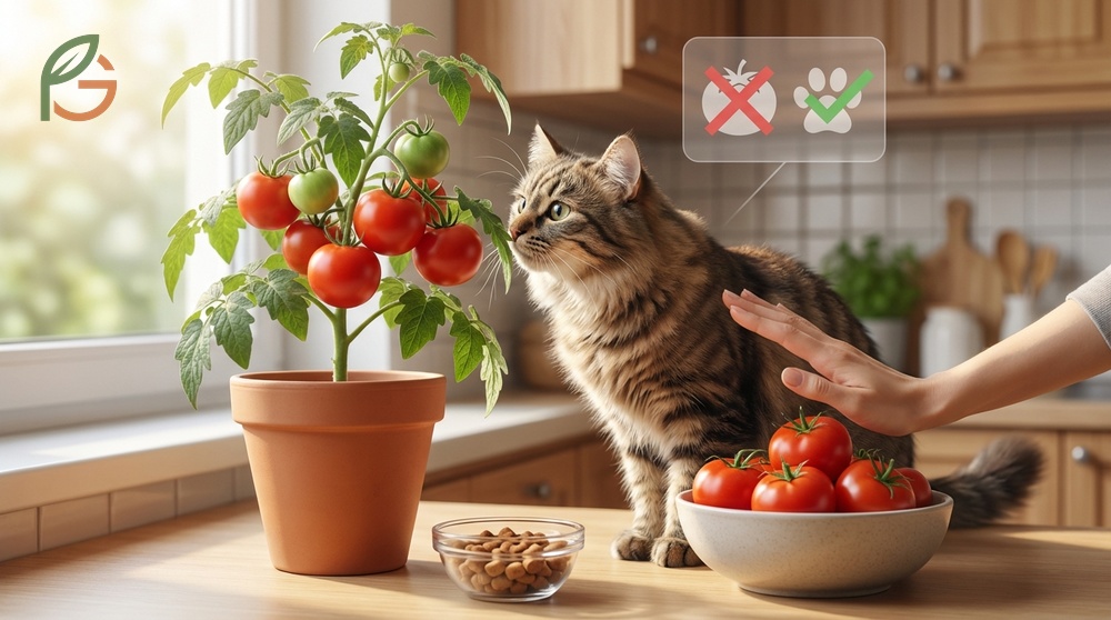Are tomatoes bad for cats overview detailing solanine risks in unripe fruit and digestive irritation.