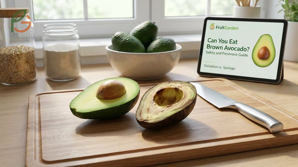 Can you eat brown avocado guide comparing harmless enzymatic oxidation with dangerous spoilage signs.