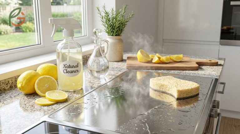 Cleaning with lemon and vinegar eliminates 80 percent of germs using natural acidity to dissolve deposits and cut grease.