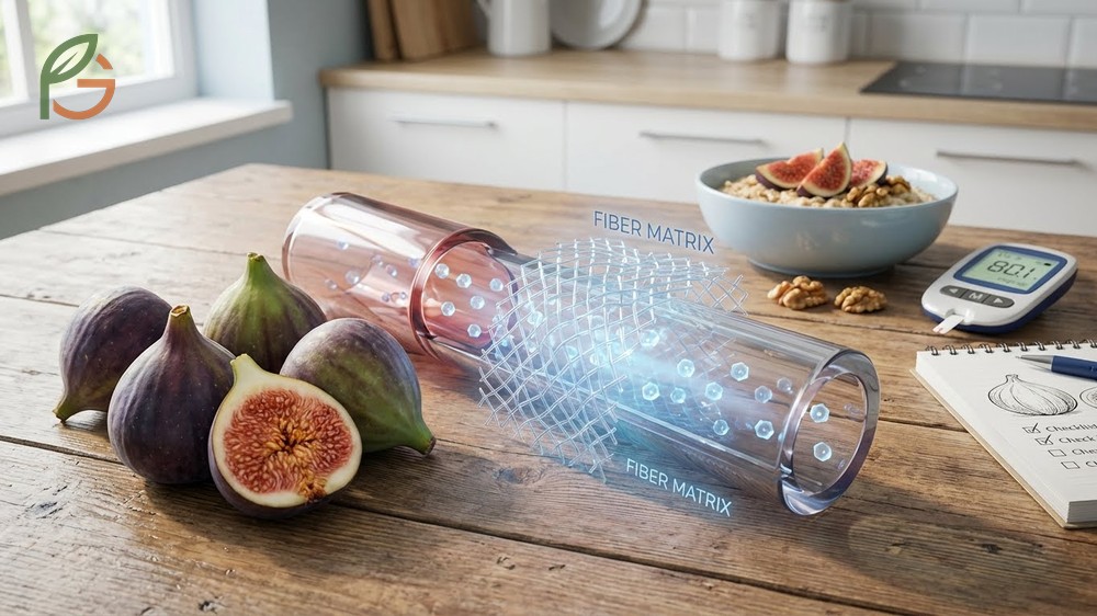 Fresh figs contain fiber and unique compounds that support blood sugar management without triggering rapid insulin spikes.