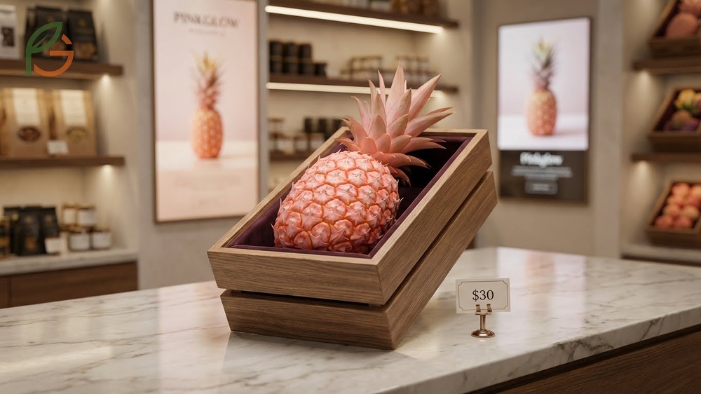 Where to Buy Pink Pineapple from specialty online retailers for approximately 30 dollars per fruit.