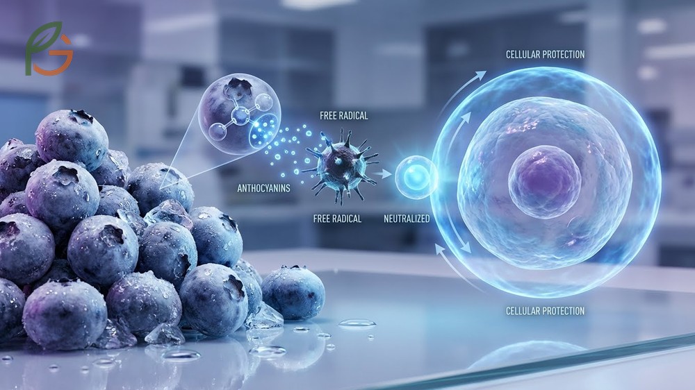 Benefits of frozen blueberries include reduced oxidative stress and improved insulin sensitivity for heart health.