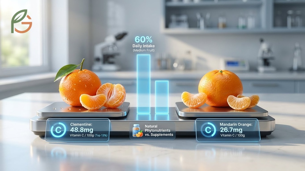 Clementine nutrition facts show one fruit delivers 36mg of vitamin C which boosts immune system function.