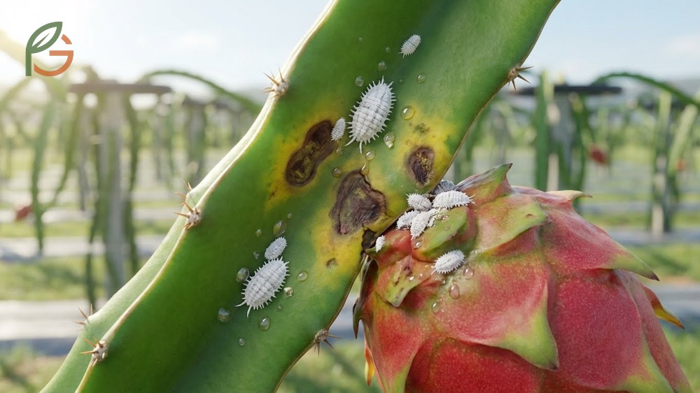 Pest and disease management for dragon fruit focusing on preventing mealybugs and fungal root rot issues in humid climates.