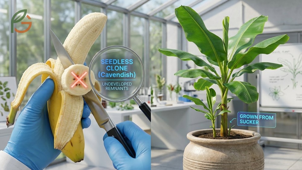 How to grow a banana tree from a banana is impossible because commercial fruits are sterile seedless clones.