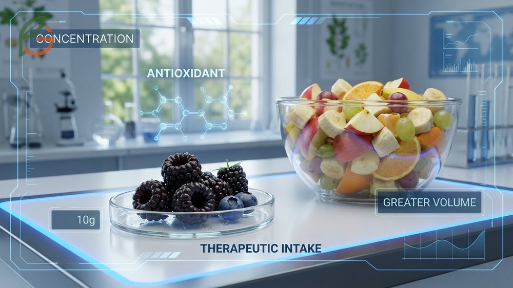 Antioxidant benefits of black raspberries demonstrating higher capacity than common fruits for cellular protection.