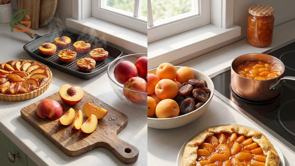 Apricot and nectarine cooking uses differ as nectarines hold structure while apricots create jammy fillings.