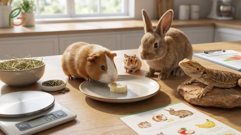 Can guinea pigs eat bananas guide regarding portion control for small pets like rabbits and hamsters.