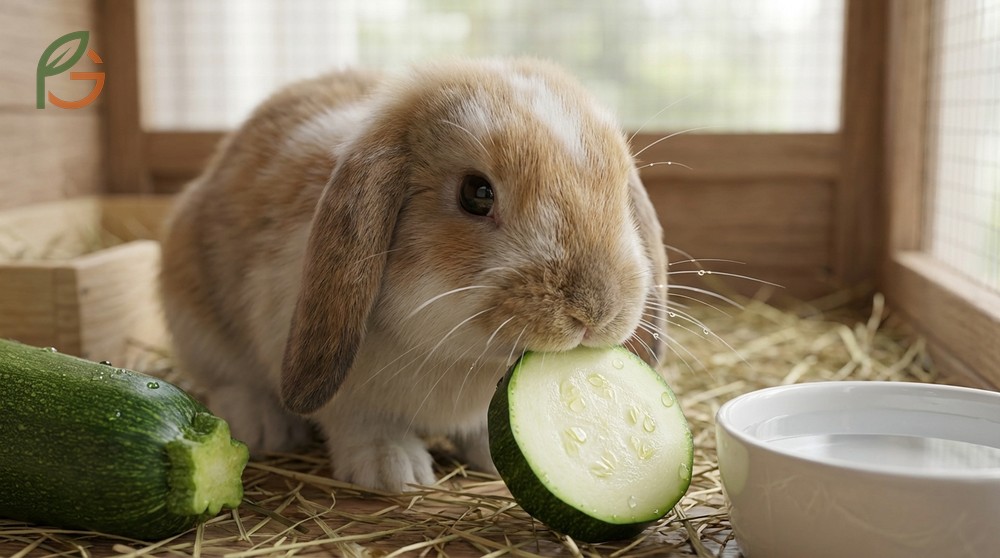 Can rabbits eat zucchini to maintain hydration levels of ninety-five percent which helps prevent digestive issues like GI stasis.