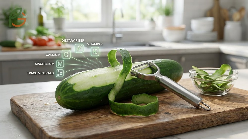 Is cucumber skin good for you explained with details on fiber concentration and structural benefits for digestion.