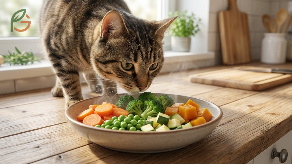 Vegetables cats can eat include cooked carrots and pumpkin that provide texture variety safely.