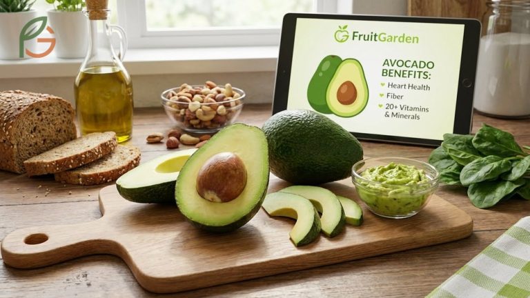 Are avocados good for you displayed with 14g of fiber and healthy fats supporting heart and brain health.