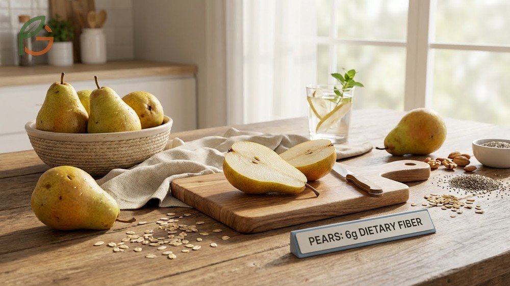 One medium pear provides essential copper and vitamin C supporting immune function and overall wellness.