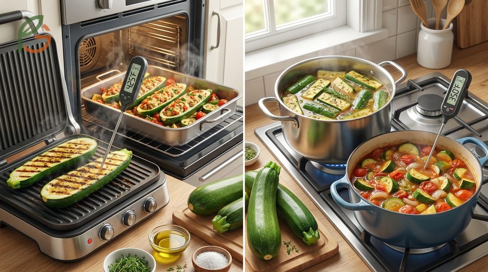 Cooking big zucchini with high heat methods like roasting concentrates flavor while stewing utilizes the moisture.