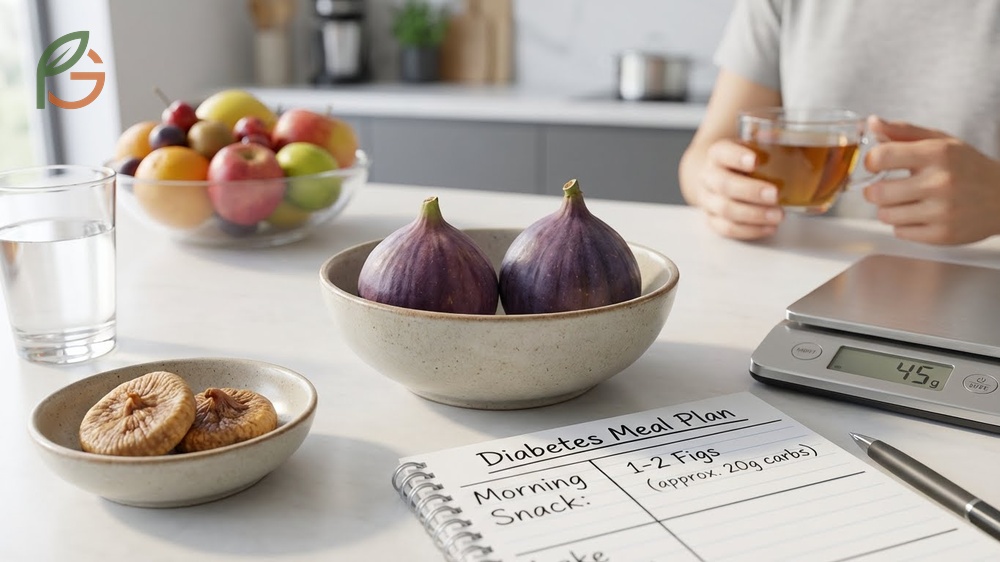 Diabetics should limit intake to 1 to 2 fresh figs daily or occasional dried figs to stay within carb limits.