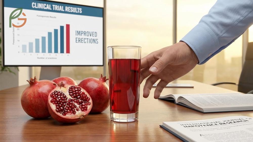Pomegranate benefits for male sexually involve enhanced nitric oxide production which relaxes blood vessels for improved erectile function.