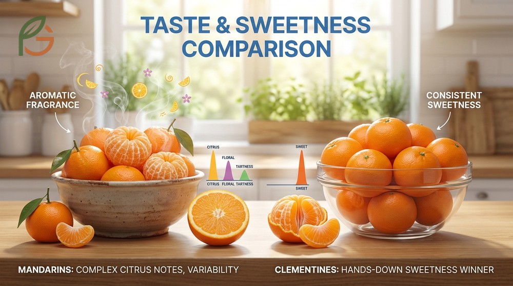 Purple vs Yellow passion fruit flavor profiles contrast with purple being sweet and yellow offering tart acidity.