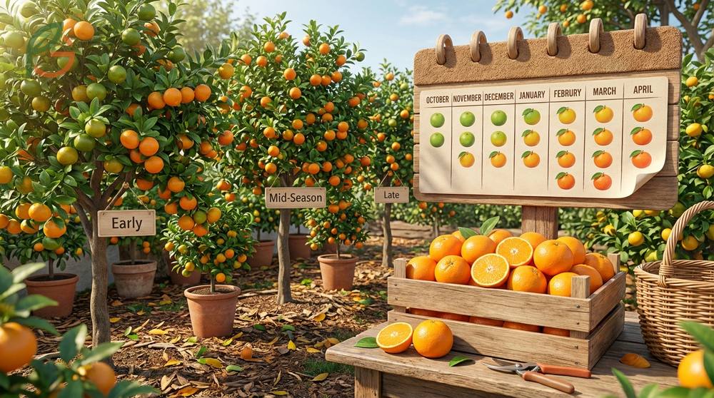 Best varieties for growing like Owari Satsuma and Clementine help extend harvest windows from October to April.
