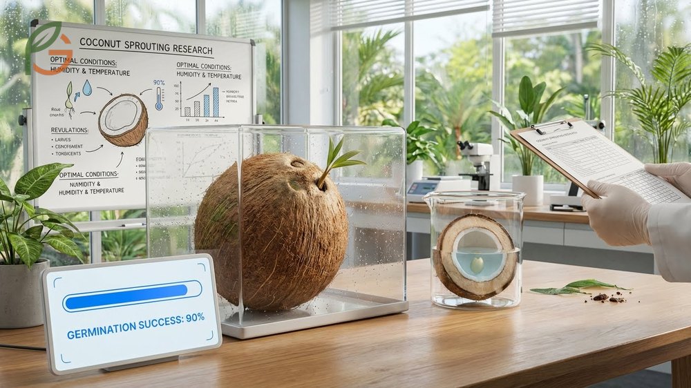 How to sprout a coconut starts with selecting a viable nut that contains liquid and has an intact husk.