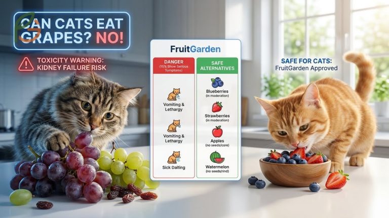 Can cats eat grapes questions are answered with a strict no due to acute kidney failure risks from tartaric acid.
