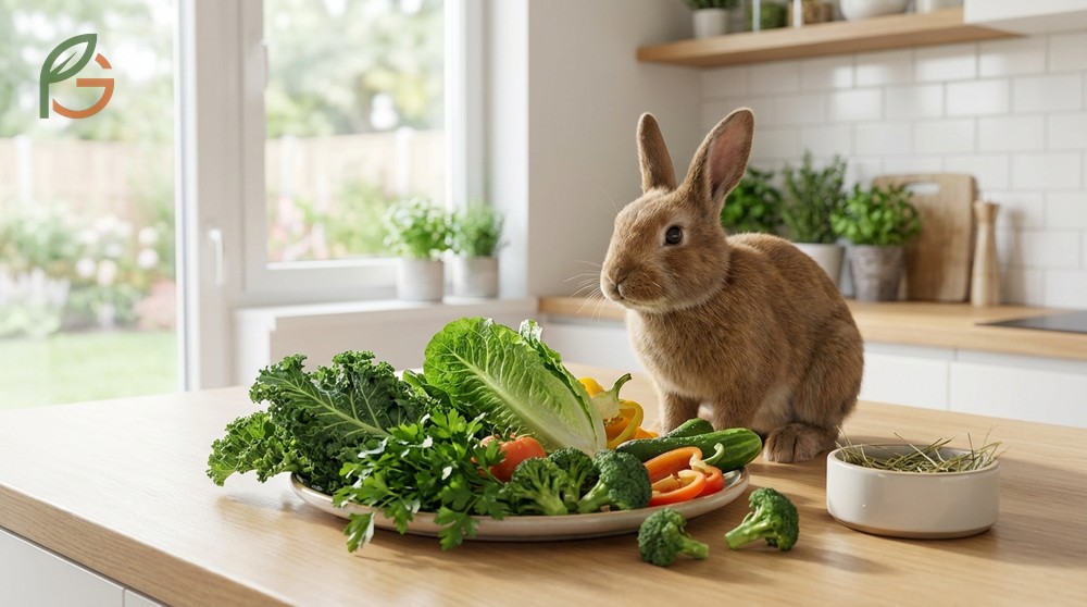 Safe rabbit vegetables like romaine lettuce and bell peppers provide essential vitamins when rotated daily for nutritional enrichment.