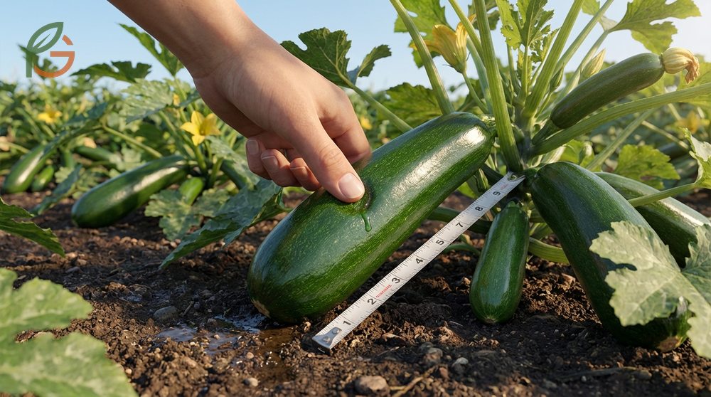 When to harvest zucchini depends on daily monitoring as fruit can double in size within 24 hours during warm weather.