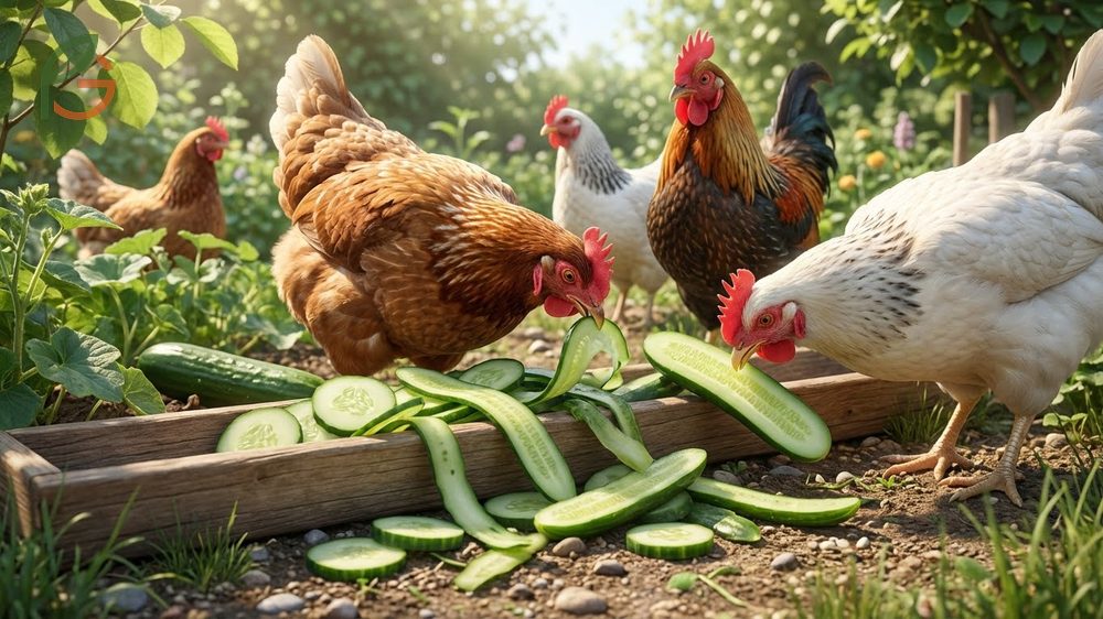 Can chickens eat cucumber peels provided they are washed thoroughly for 20 seconds to remove residues.