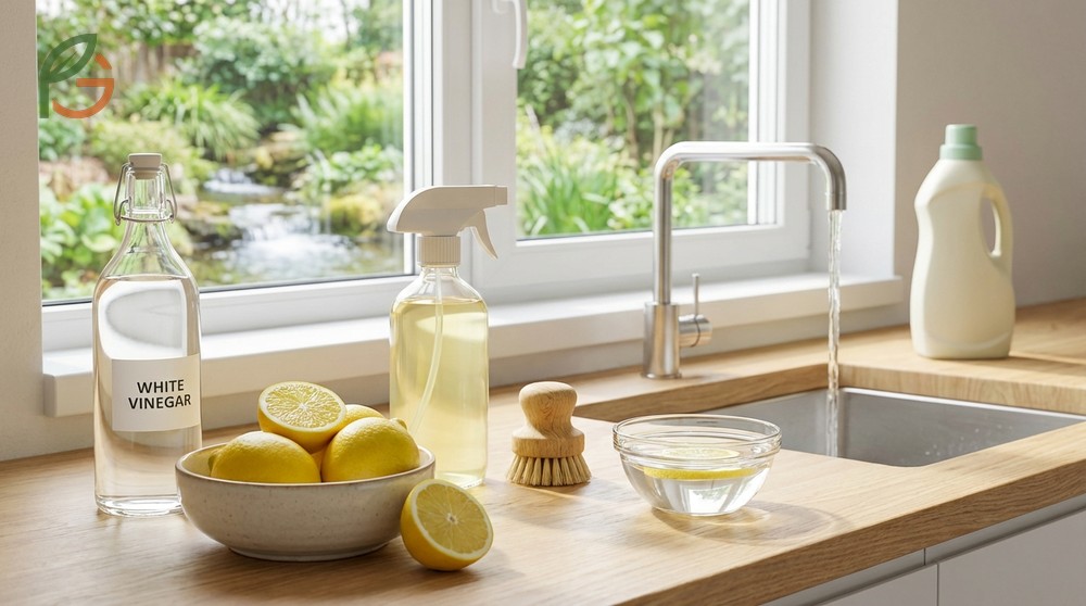 Eco friendly cleaning with biodegradable ingredients reduces packaging waste and prevents chemical accumulation in water systems.