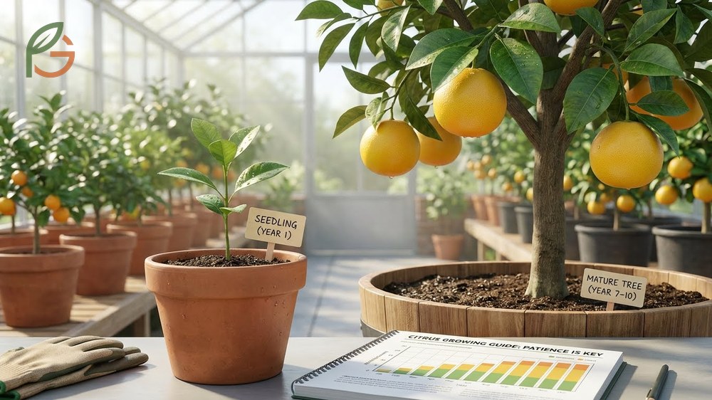Citrus growing guide for container cultivation and pest management to extend growing zones and ensure tree health.