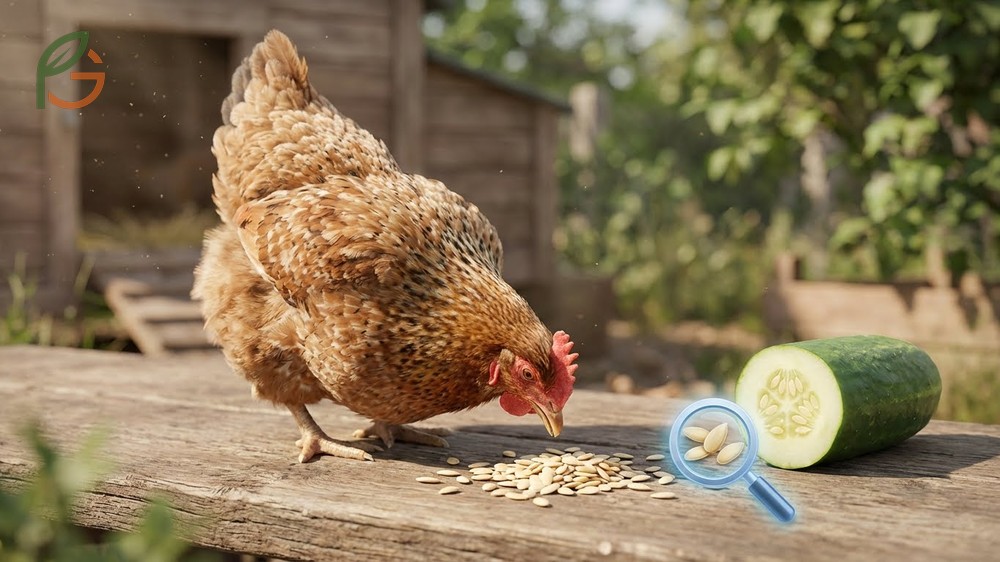 Can chickens eat cucumber seeds containing cucurbitine amino acid which acts as a natural dewormer.