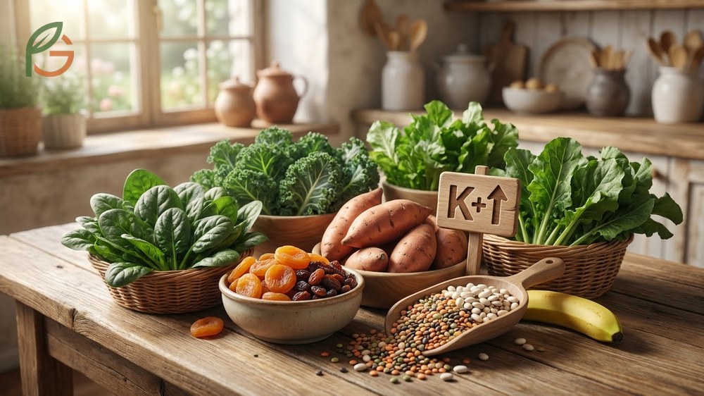 What has potassium besides bananas lists sweet potatoes and dried apricots delivering over 700mg of minerals.