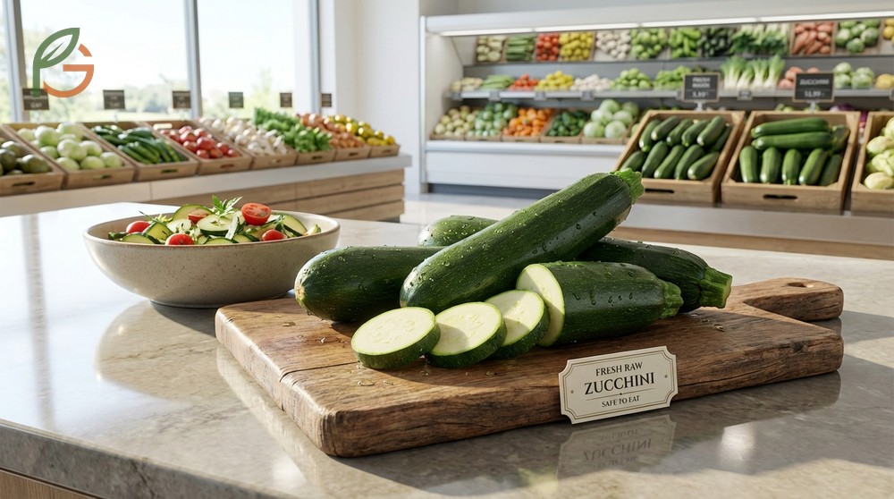 Can you eat raw zucchini varieties from supermarkets that are bred to have low levels of potentially harmful compounds.