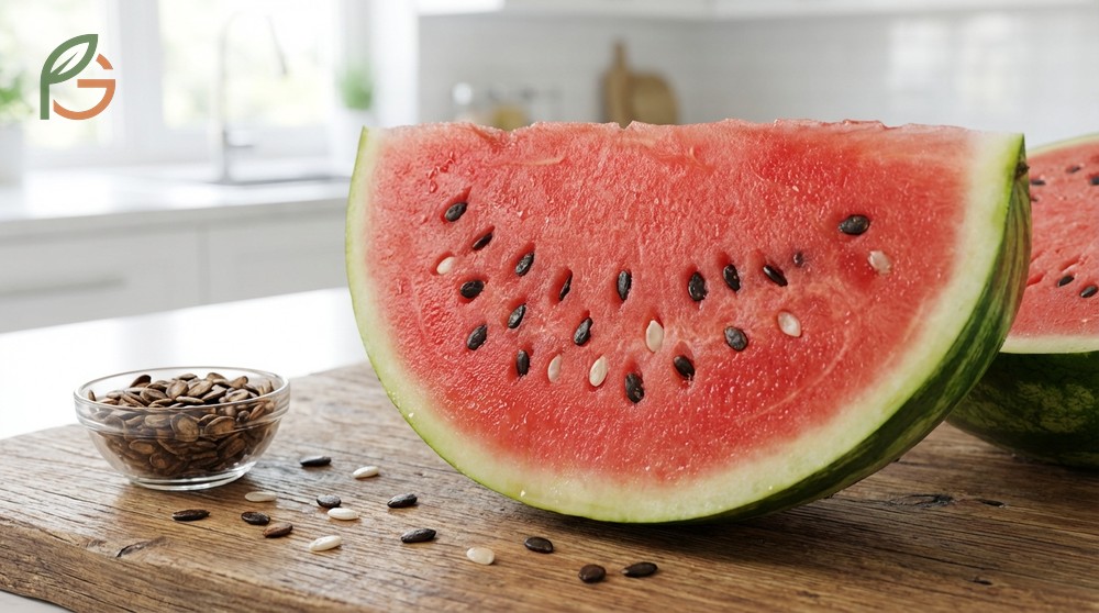 Can you eat watermelon seeds discussion distinguishing mature black seeds from immature white ones.