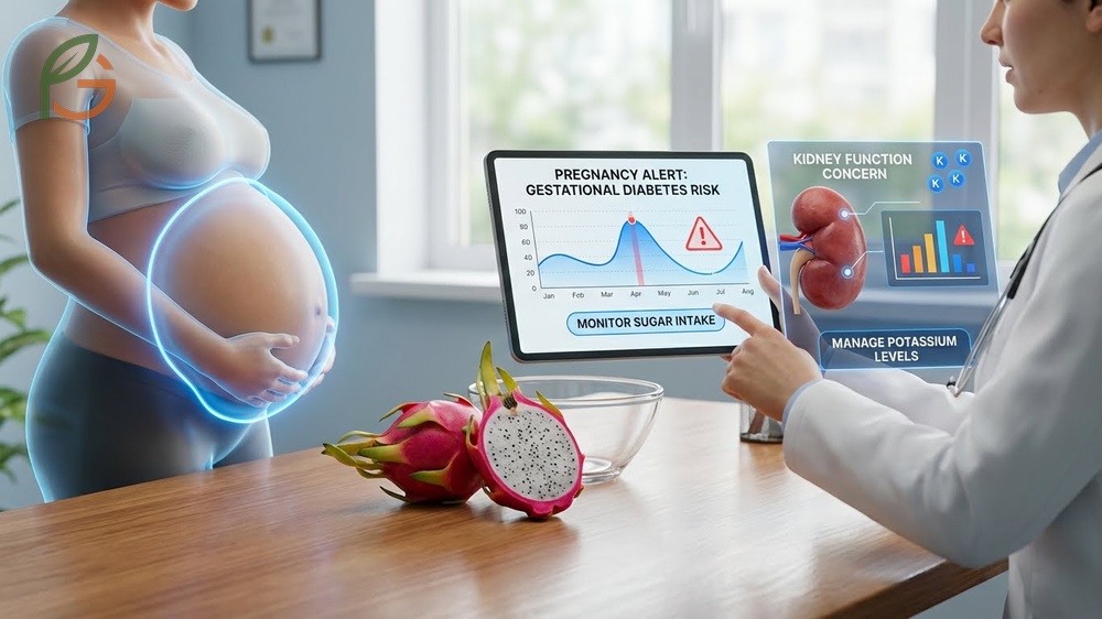 Safety concerns with dragon fruit for specific groups like pregnant women and those with kidney function issues.