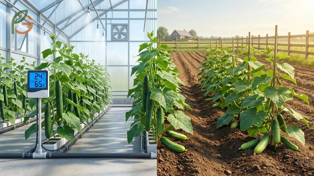 Growing differences and varieties requiring greenhouse control for English types versus field adaptability for regular ones.