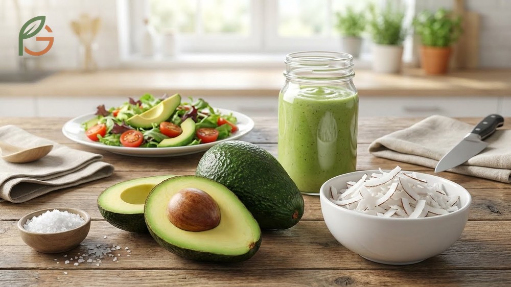 Low carb alternatives to cherries including avocados, coconut meat, and sugar-free extracts.