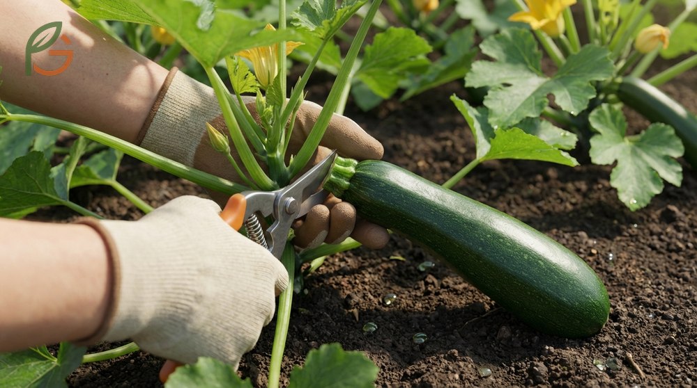 Proper harvesting technique involves cutting the stem with shears rather than twisting to protect the plant.