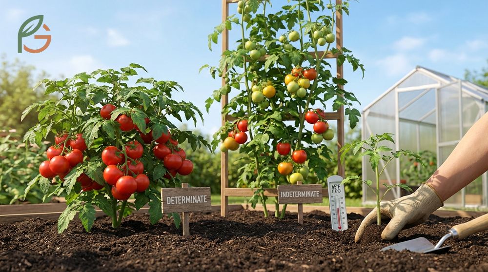 Starting tomato seeds indoors needs sterile mix and a heat mat to keep soil between 70 and 80 degrees.