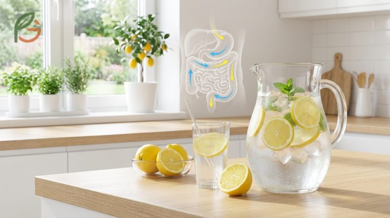 Does lemon water help with bloating by stimulating gastric secretions and speeding up stomach emptying for better digestion.