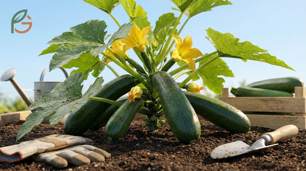 How to grow zucchini ensuring 6 to 8 hours of direct sunlight daily for healthy plants with roots 18 to 24 inches deep.