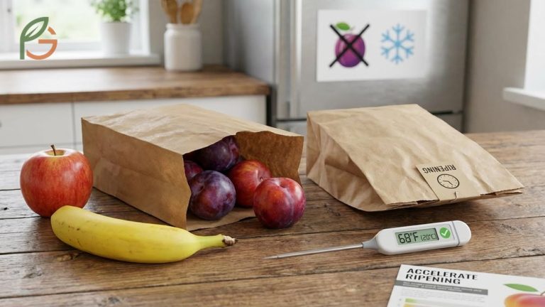 How to store plums to accelerate ripening using the paper bag method for sweet fruit in 2 days.