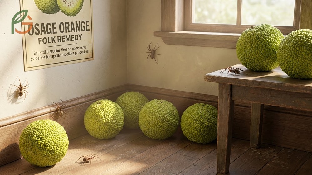 Osage orange tree fruit spider repellent myths versus scientific evidence regarding its effectiveness against household pests.
