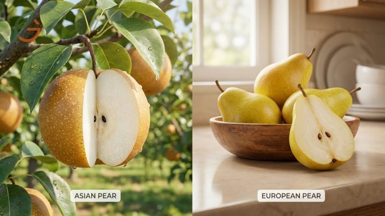 Asian pears vs regular pears guide highlighting texture differences and ripening behavior.