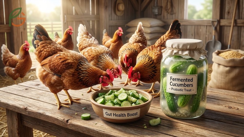 Fermented cucumber for chickens provides beneficial probiotics that improve feed efficiency and immunity.