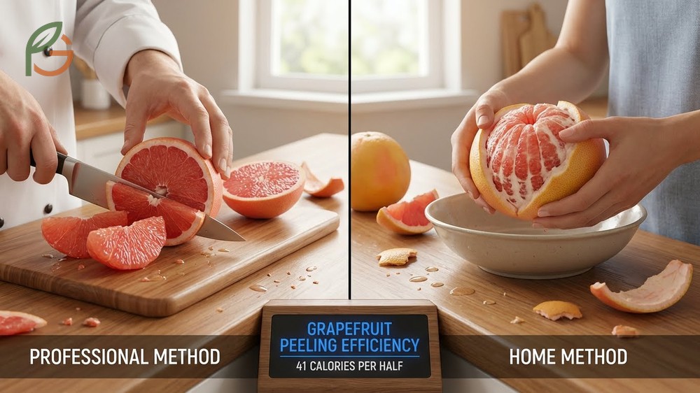 How to peel a grapefruit using knife supreming for elegant segments or hand peeling for casual eating.