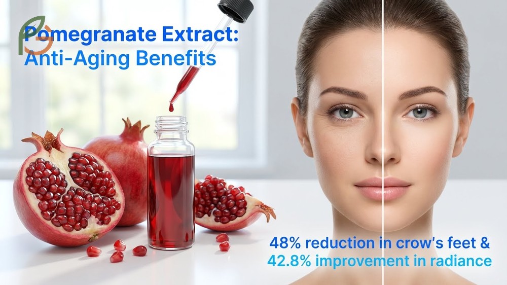 Pomegranate benefits for skin stem from punicalagin and ellagic acid which support collagen synthesis and protect against UV damage.