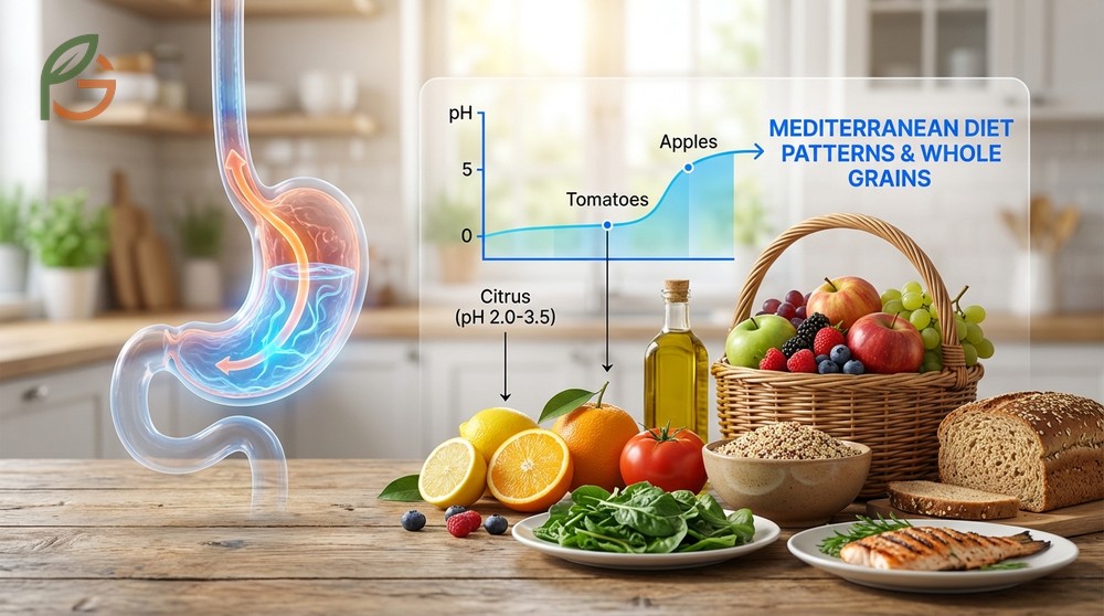 Acidic foods GERD management involves balancing tomato intake with alkaline options like leafy greens and whole grains.