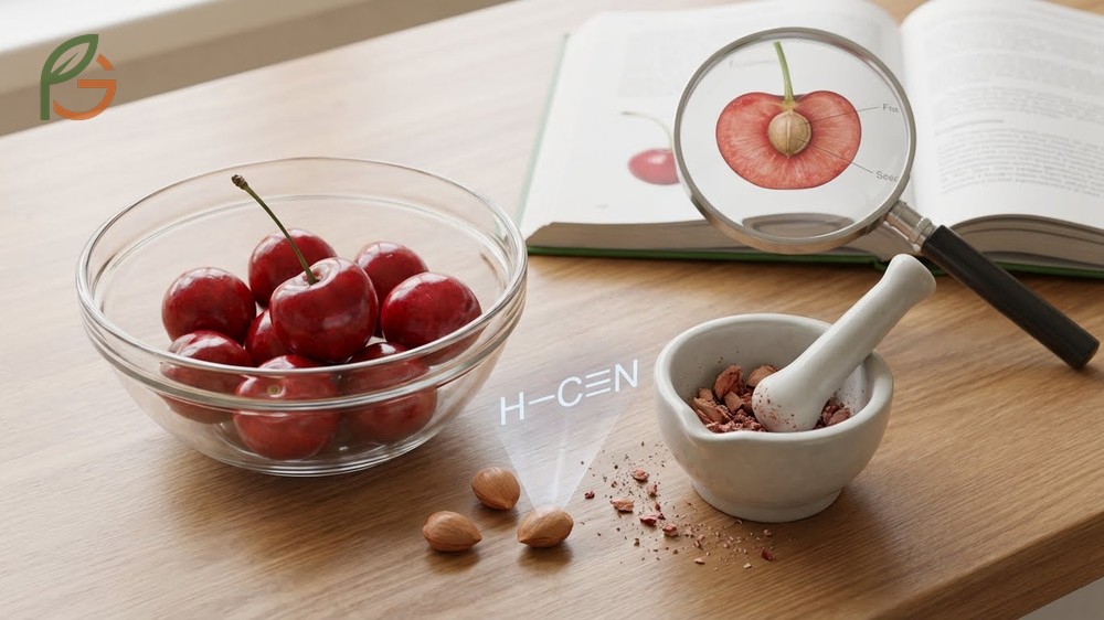 Are cherry seeds poisonous analysis showing enzymes converting amygdalin into hydrogen cyanide when the hard shell is broken.