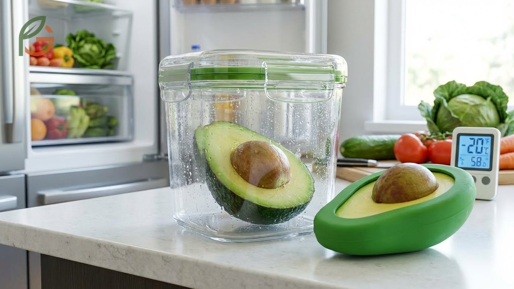 Avocado storage tools and gadgets like specialized pods and vacuum sealers that maintain freshness better than plastic wrap.